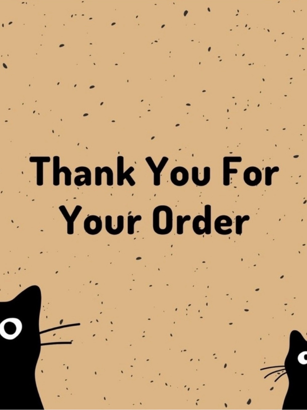 Nike Beige & Black Cat Thank You Card